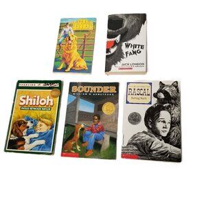 Animal Survival Classics Lot 5 White Fang Old Yeller Shiloh
